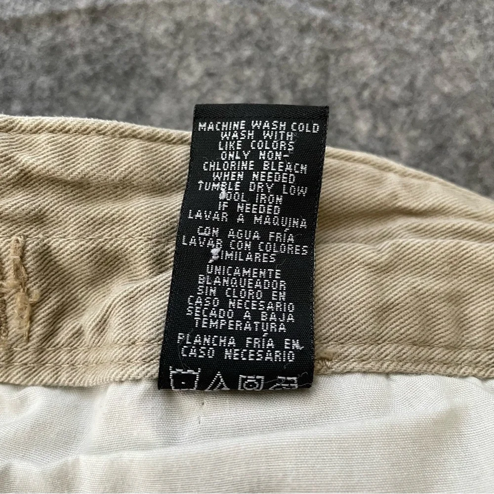 VTG Polo Jeans Co Ralph Lauren Cargo Pants Mens 38x30 (~26.5) Khaki Y2K Utility - Picture 6 of 16